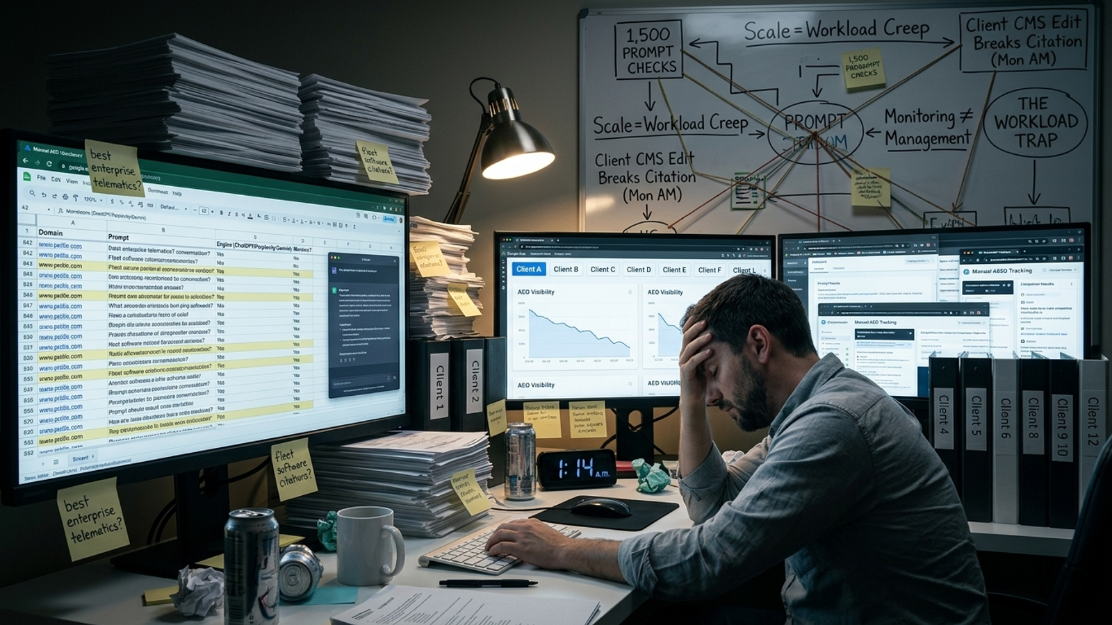 Cover image for: The 1 a.m. Spreadsheet Is Back: Agency AEO’s Manual-Work Trap
